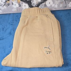 Puma X Maison Kitsune Beige Joggers Mens Large
